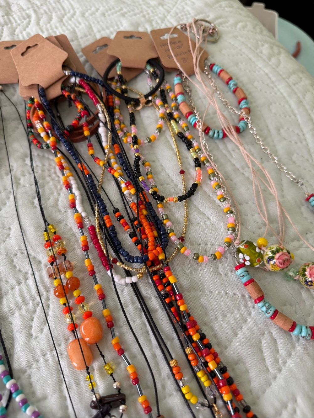 100+ Piece Lot Women's Glass, Natural Stone Hand Beaded Necklaces/Bracelets - Picture 8 of 16